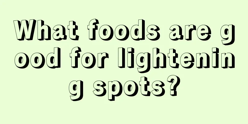 What foods are good for lightening spots?