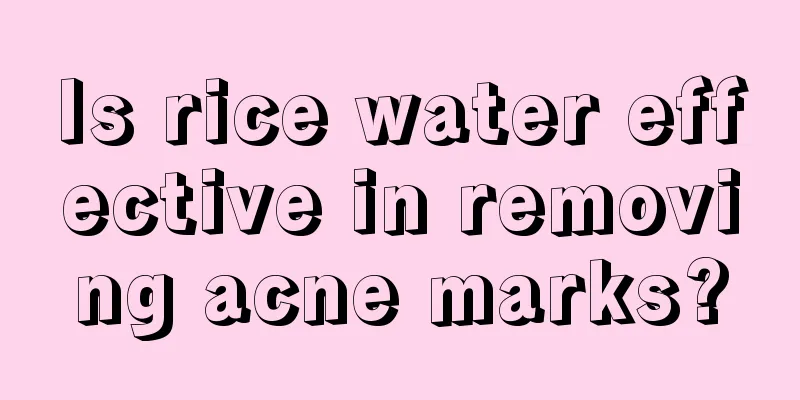 Is rice water effective in removing acne marks?