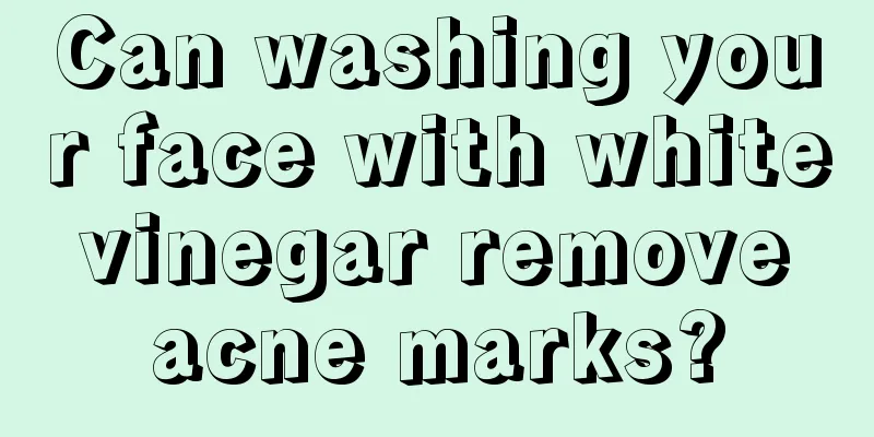 Can washing your face with white vinegar remove acne marks?