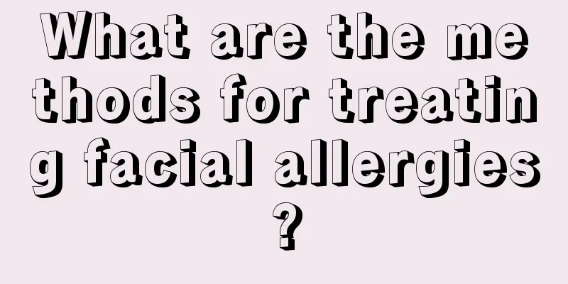 What are the methods for treating facial allergies?