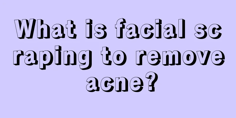 What is facial scraping to remove acne?