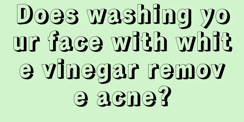 Does washing your face with white vinegar remove acne?