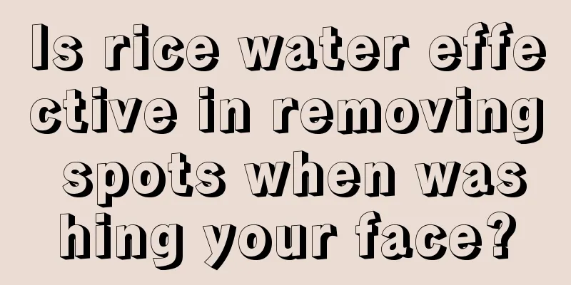 Is rice water effective in removing spots when washing your face?