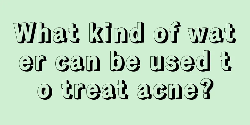 What kind of water can be used to treat acne?