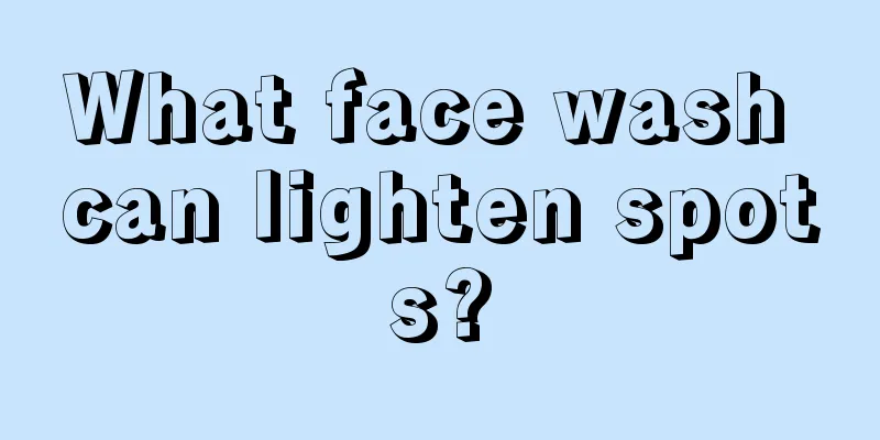 What face wash can lighten spots?