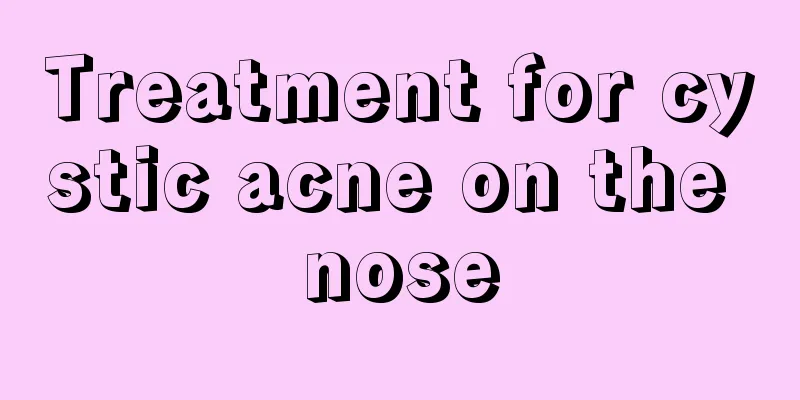 Treatment for cystic acne on the nose