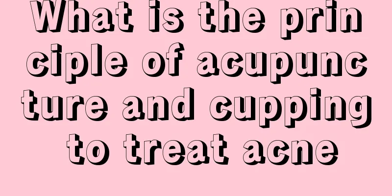 What is the principle of acupuncture and cupping to treat acne