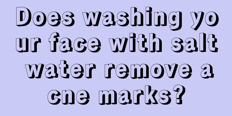 Does washing your face with salt water remove acne marks?