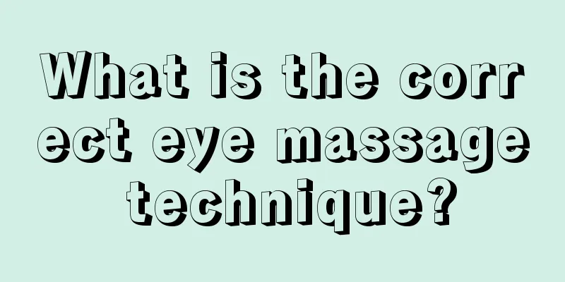 What is the correct eye massage technique?