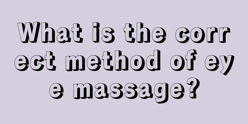 What is the correct method of eye massage?