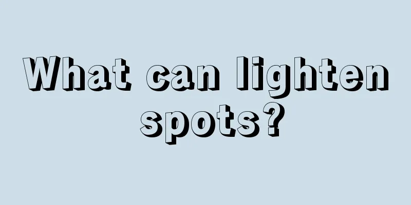 What can lighten spots?