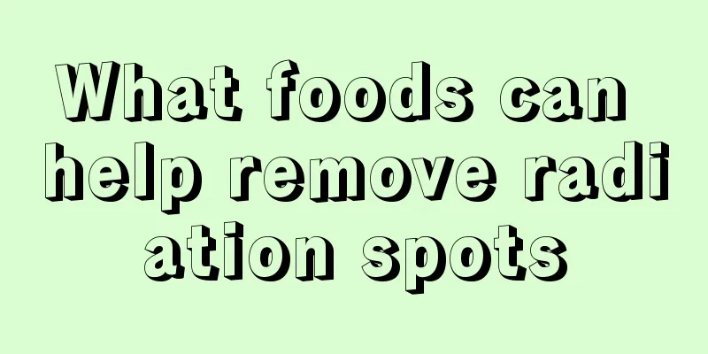 What foods can help remove radiation spots