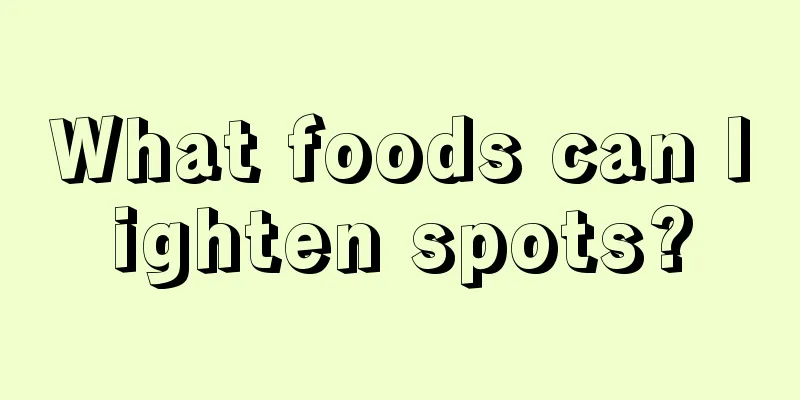 What foods can lighten spots?