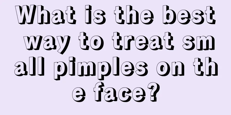 What is the best way to treat small pimples on the face?