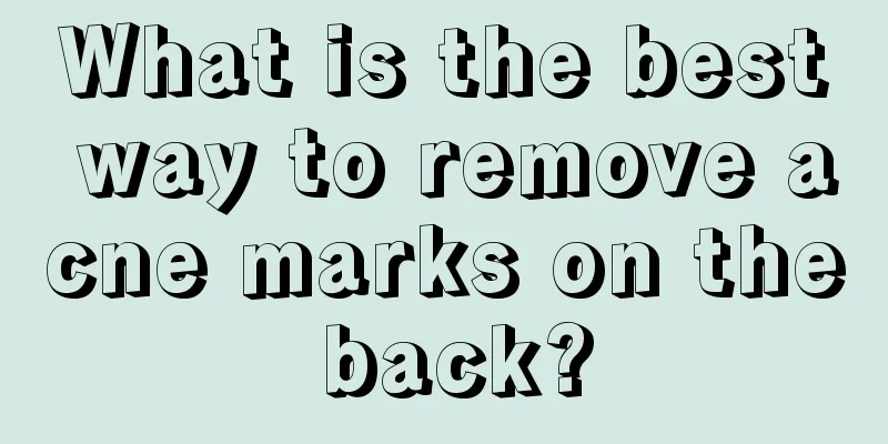 What is the best way to remove acne marks on the back?