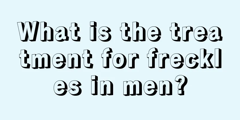 What is the treatment for freckles in men?