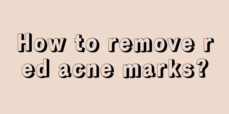 How to remove red acne marks?