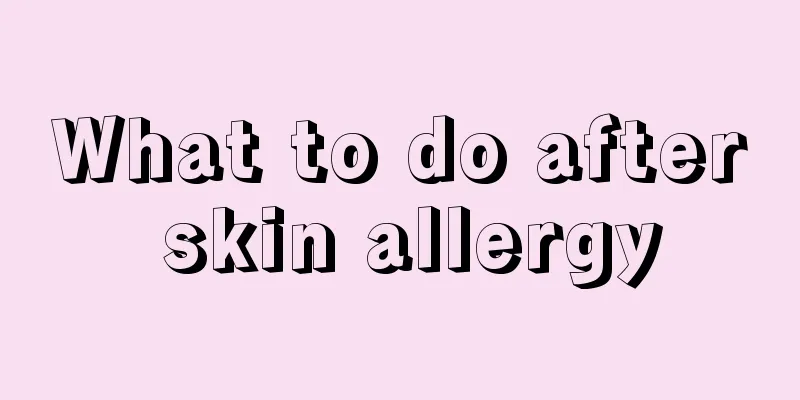 What to do after skin allergy