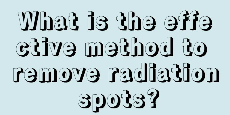 What is the effective method to remove radiation spots?