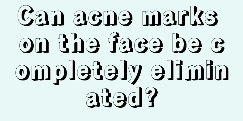 Can acne marks on the face be completely eliminated?