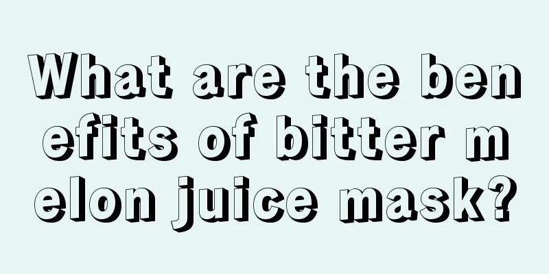 What are the benefits of bitter melon juice mask?