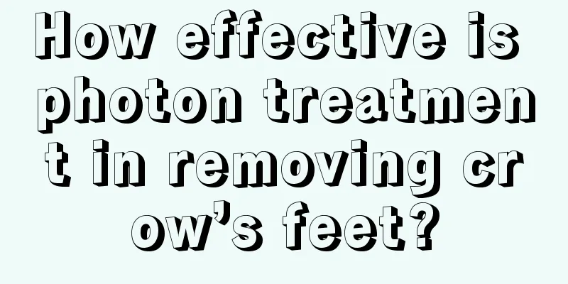 How effective is photon treatment in removing crow’s feet?