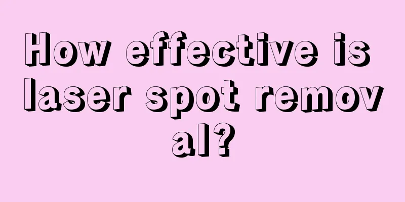 How effective is laser spot removal?