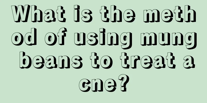 What is the method of using mung beans to treat acne?