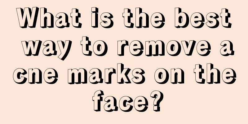 What is the best way to remove acne marks on the face?