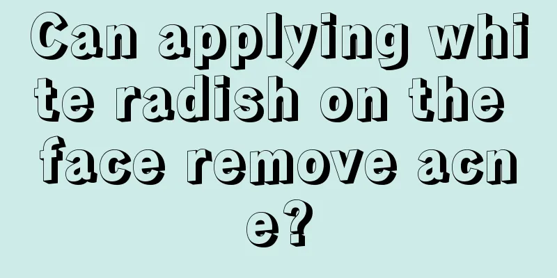 Can applying white radish on the face remove acne?