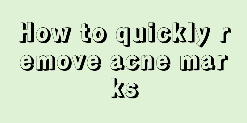 How to quickly remove acne marks