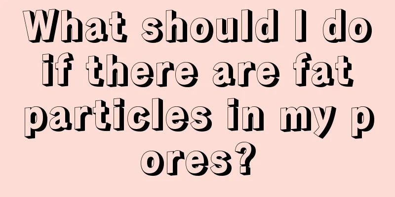 What should I do if there are fat particles in my pores?