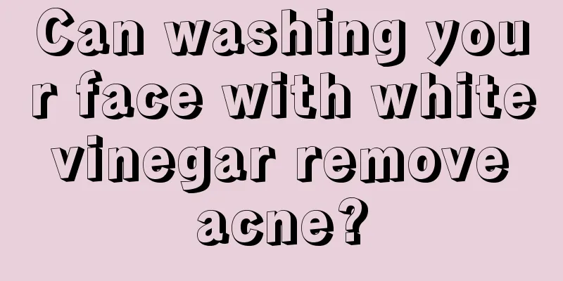 Can washing your face with white vinegar remove acne?