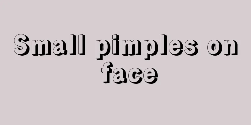 Small pimples on face