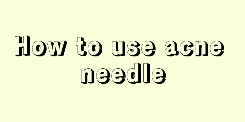 How to use acne needle