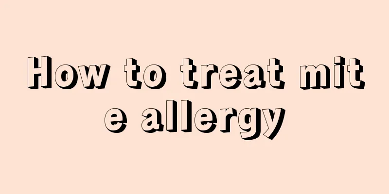 How to treat mite allergy