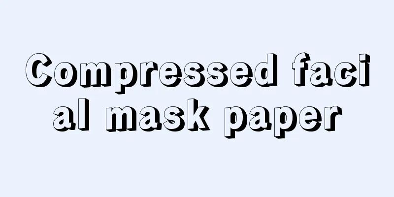 Compressed facial mask paper