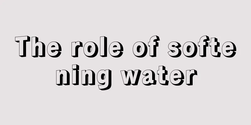 The role of softening water