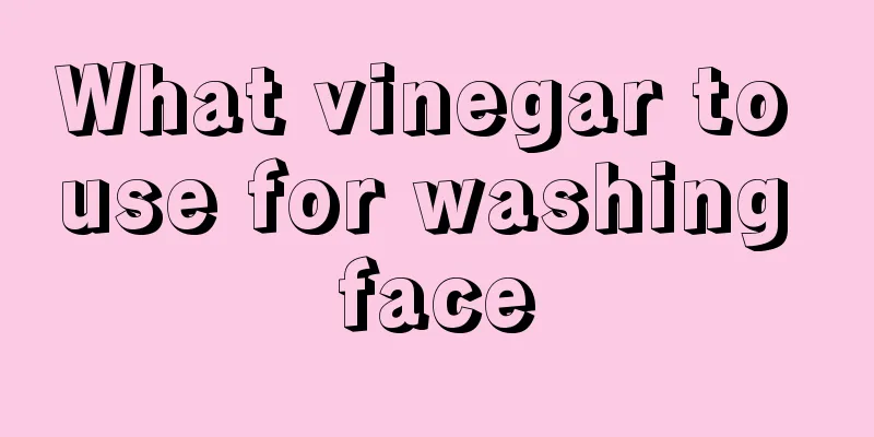 What vinegar to use for washing face