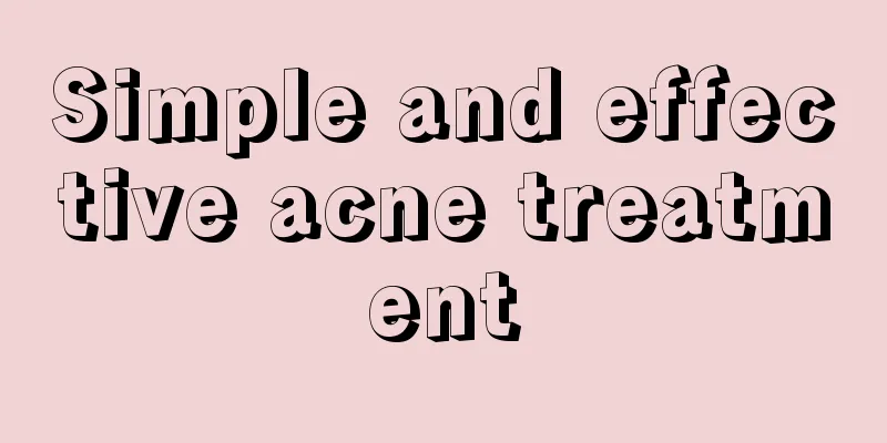 Simple and effective acne treatment