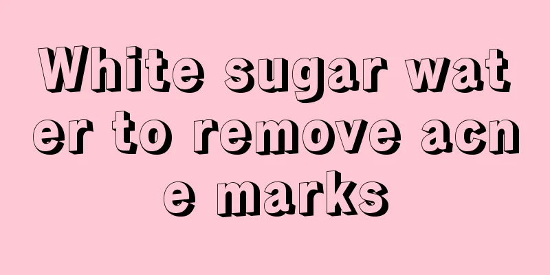 White sugar water to remove acne marks